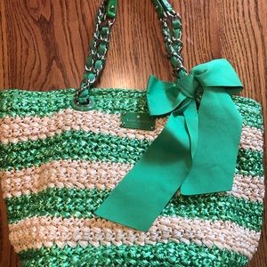 Large Kate Spade straw\beach grass purse